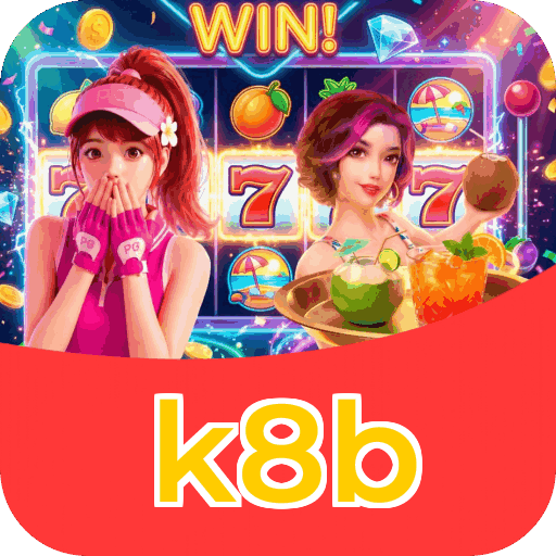 Interface do aplicativo k8b mostrando jogos disponíveis no iOS e Android